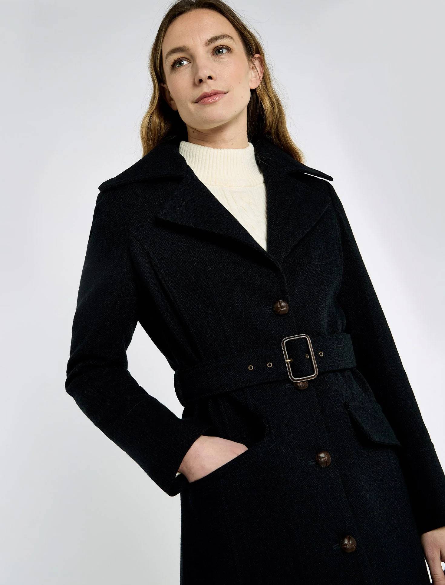 Brookvale Fitted Tweed Coat - Image 9
