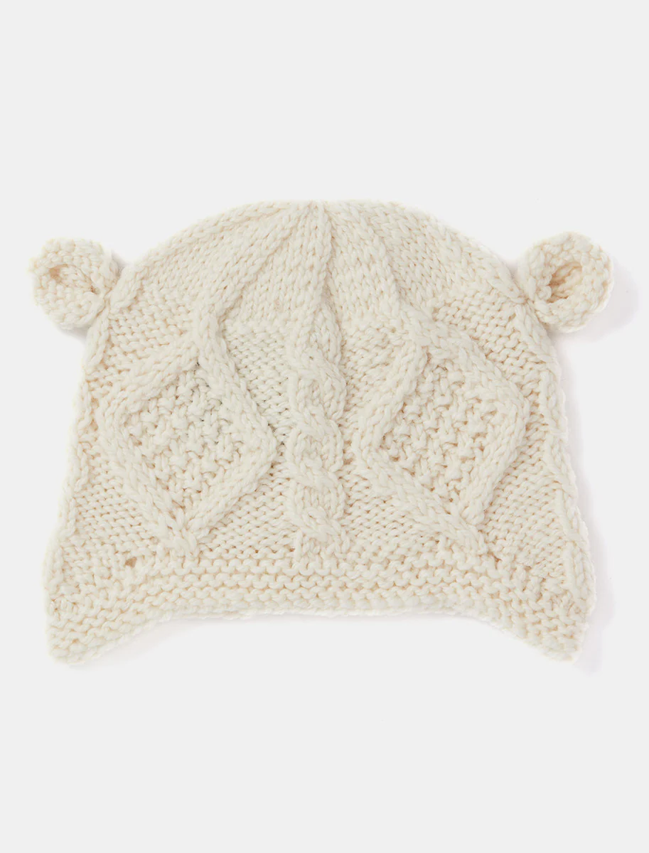 Children's Aran Hat with Ears - Image 2