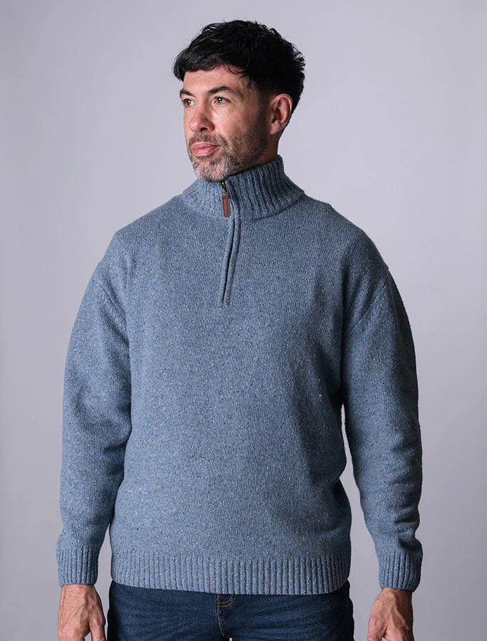 Donegal Blend Zip Neck Sweater - Image 2