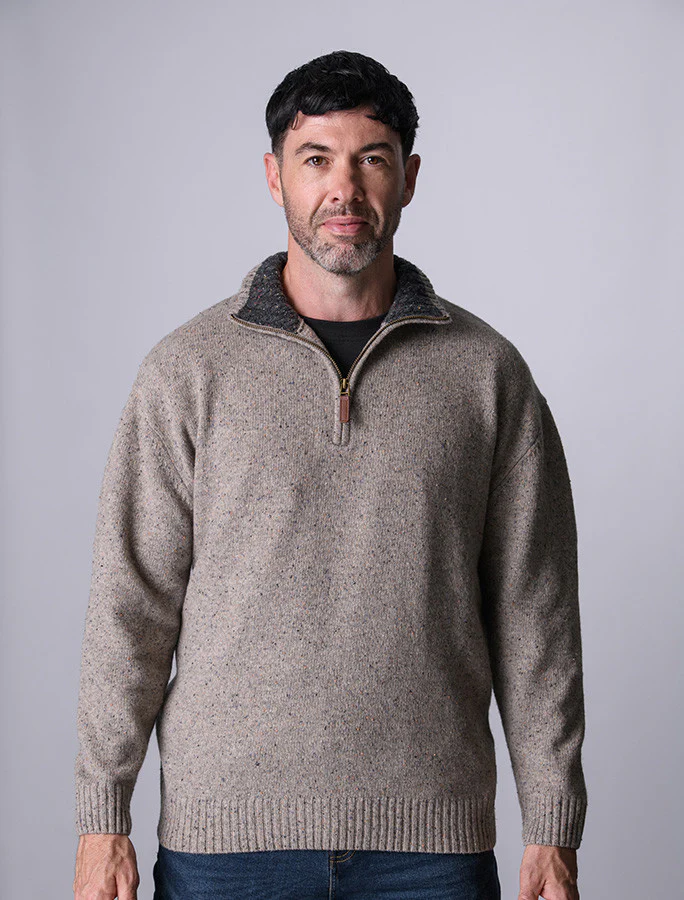 Donegal Blend Zip Neck Sweater - Image 4