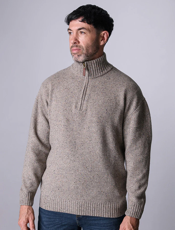 Donegal Blend Zip Neck Sweater - Image 5