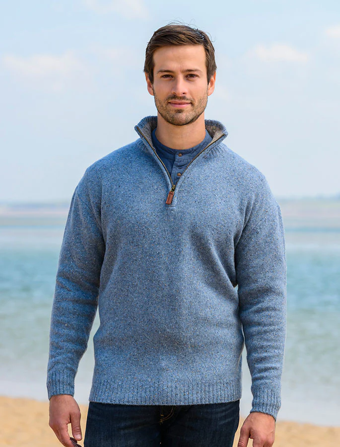 Donegal Blend Zip Neck Sweater - Image 6
