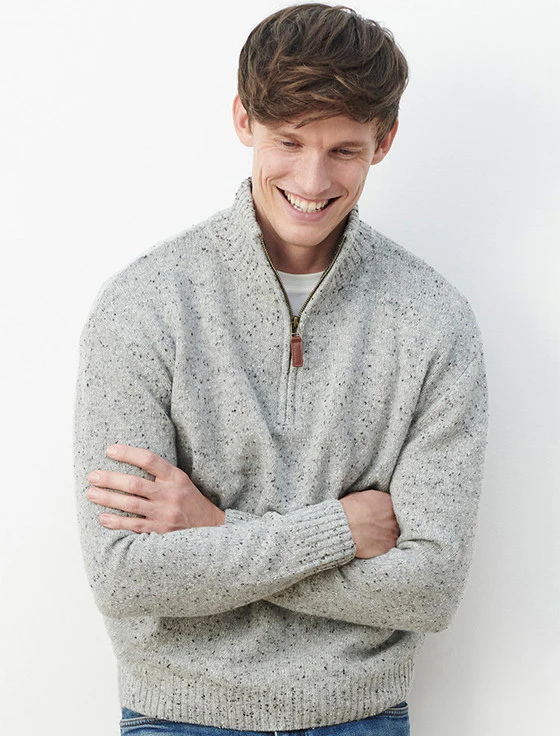 Donegal Blend Zip Neck Sweater - Image 7
