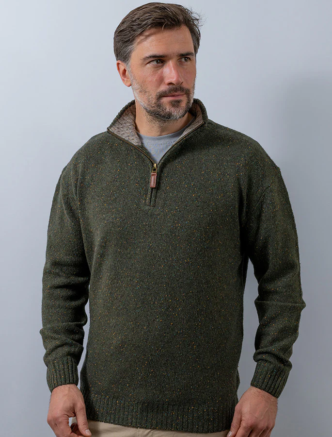 Donegal Blend Zip Neck Sweater - Image 8
