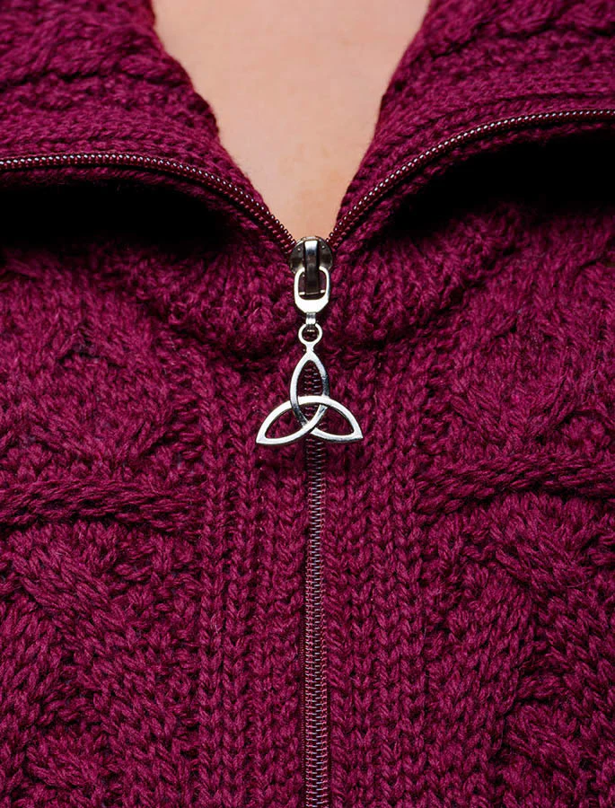 Double Collar Merino Aran Coat - Image 6