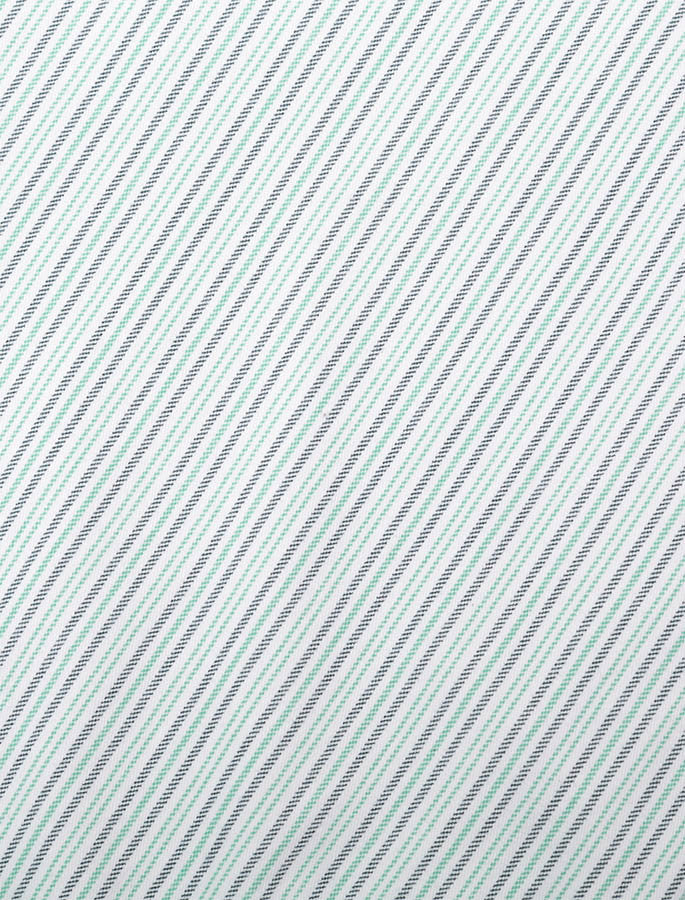 Grandfather Shirt - Blue & Green Pin Stripe - Image 7