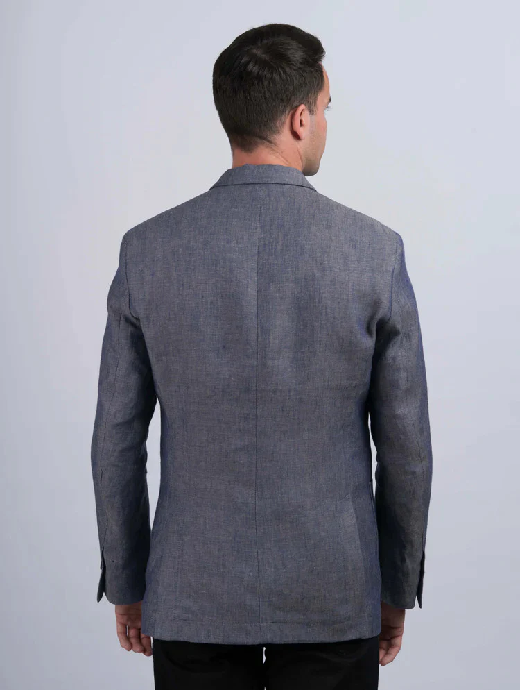 Irish Denim Linen Jacket - Image 3