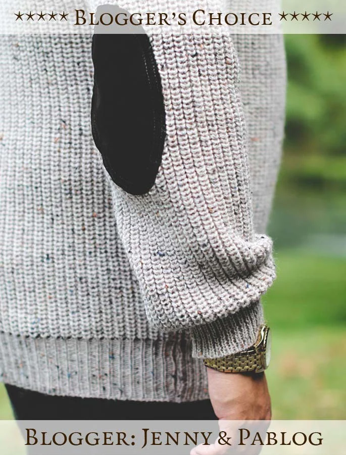 Irish Fishermans Ribbed Sweater with Patches - Image 5