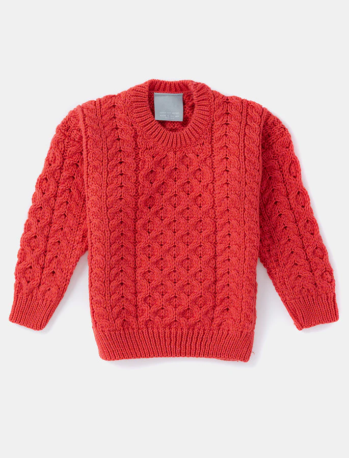Kid's Super Soft Merino Wool Aran Sweater - Image 3