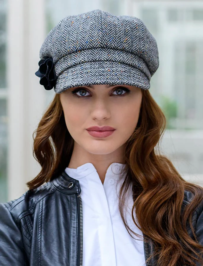 Ladies Tweed Newsboy Hat - Image 16