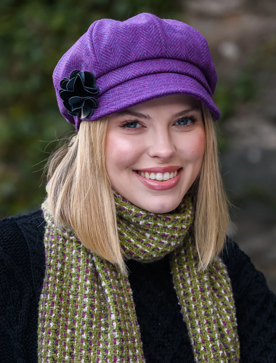 Ladies Tweed Newsboy Hat - Image 17