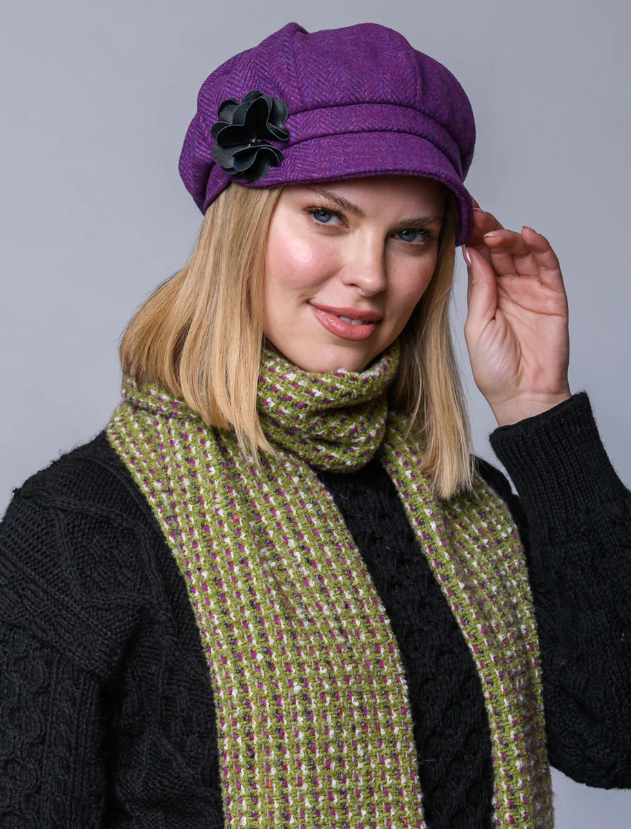 Ladies Tweed Newsboy Hat - Image 20