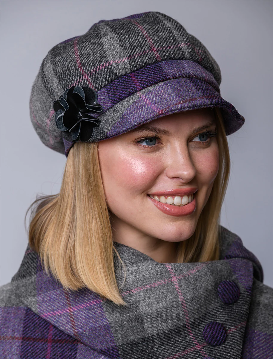 Ladies Tweed Newsboy Hat - Image 43