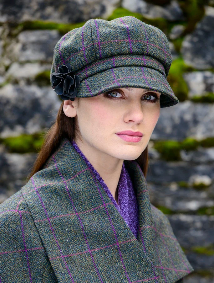 Ladies Tweed Newsboy Hat - Image 63