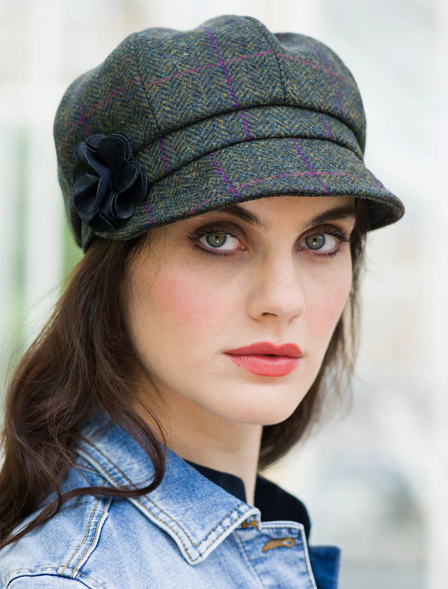 Ladies Tweed Newsboy Hat - Image 64