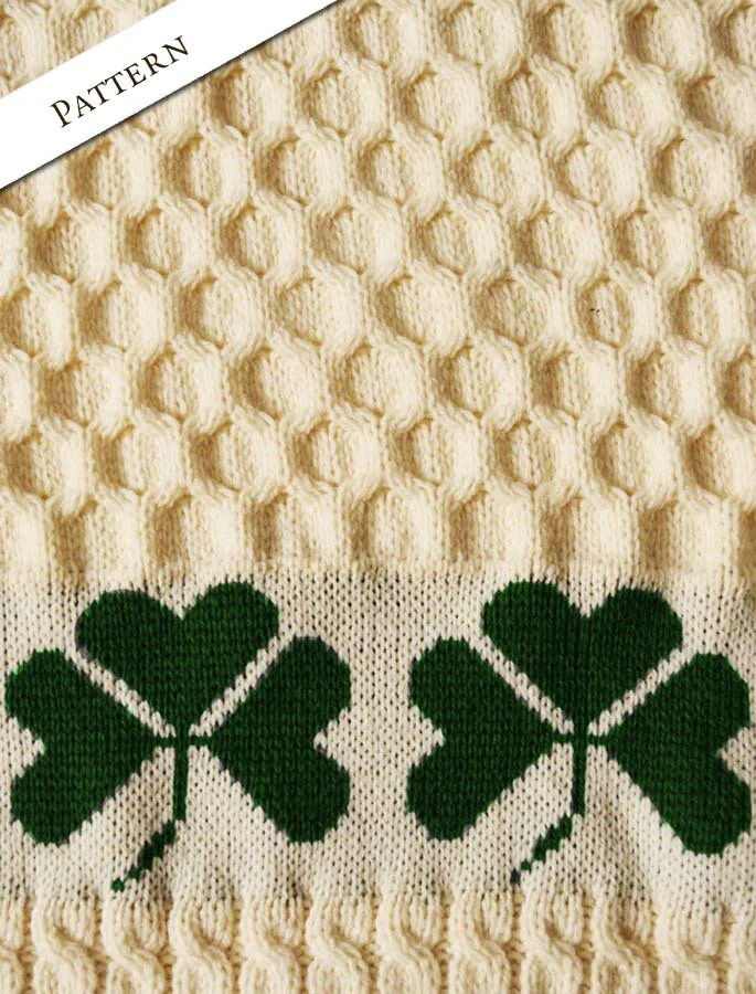 Large Merino Shamrock Throw - Image 3