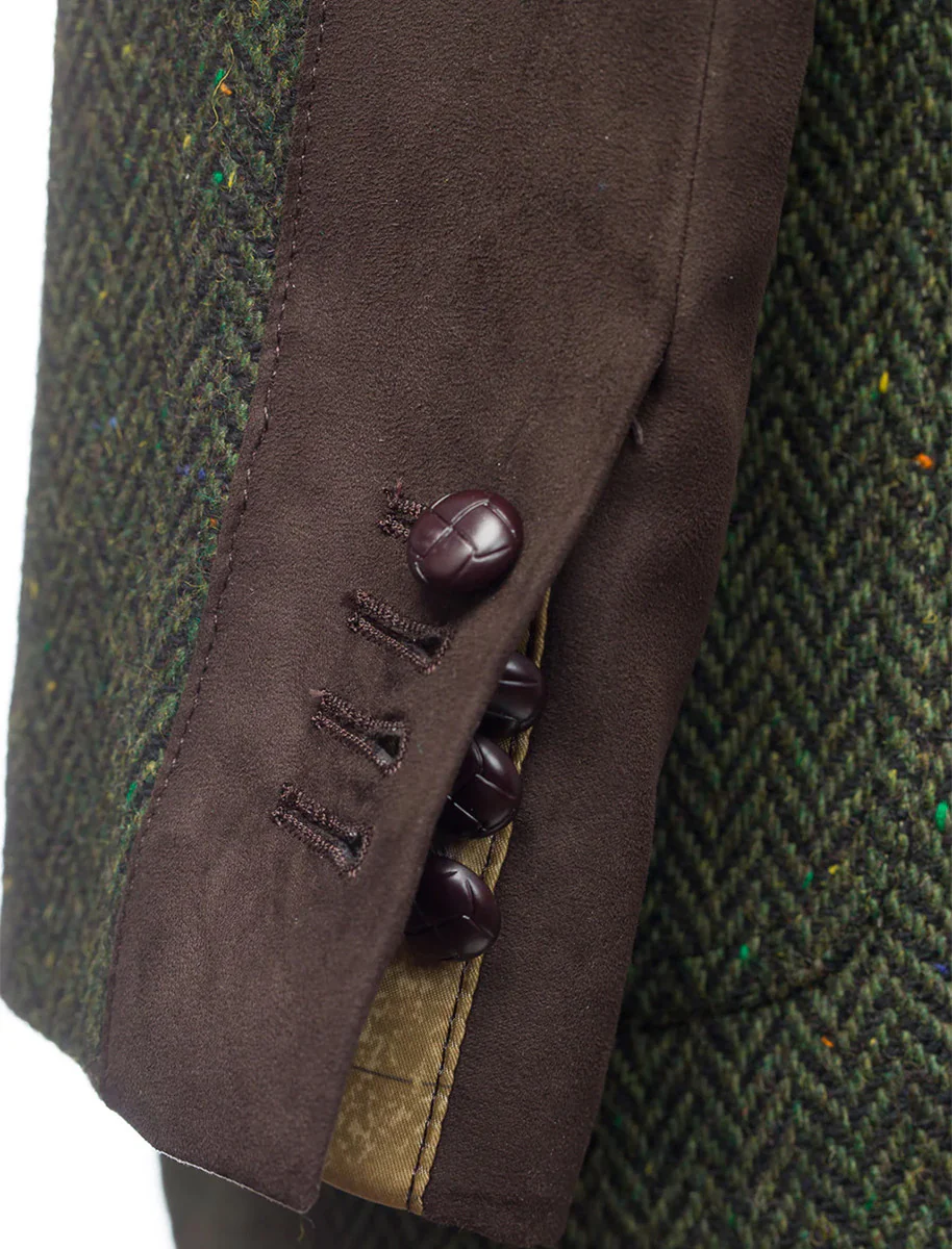 McDonagh Green Herringbone Heritage Tweed Jacket - Image 10