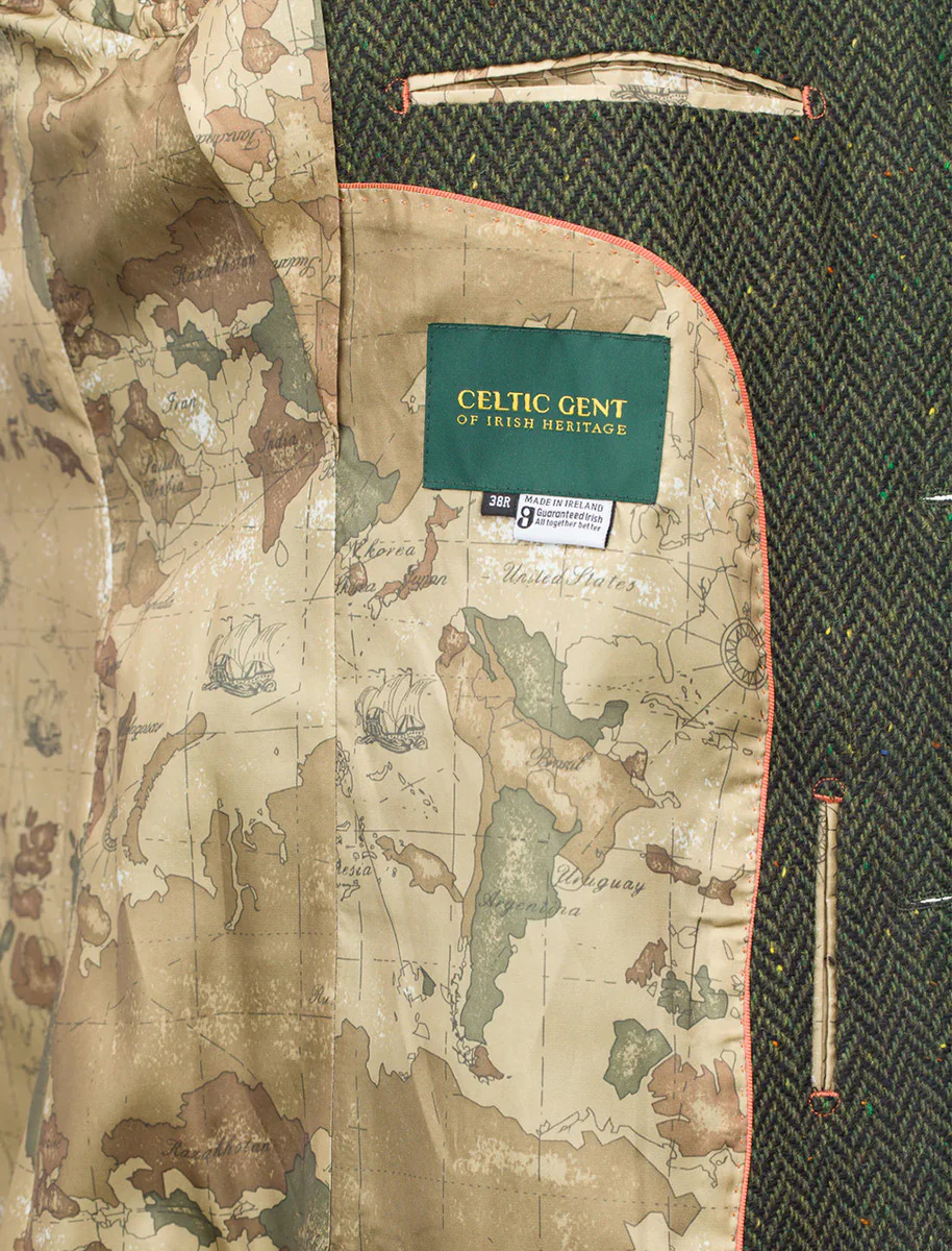 McDonagh Green Herringbone Heritage Tweed Jacket - Image 11