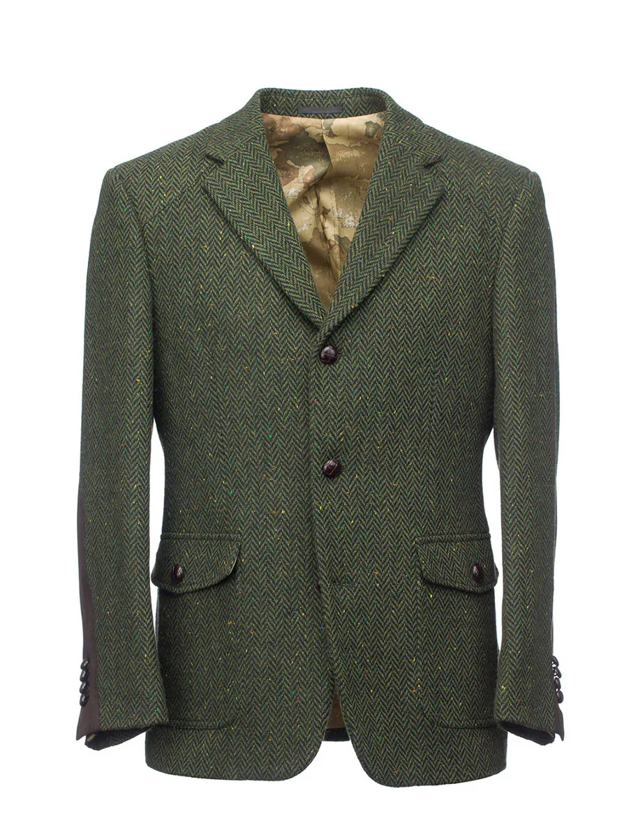 McDonagh Green Herringbone Heritage Tweed Jacket - Image 7