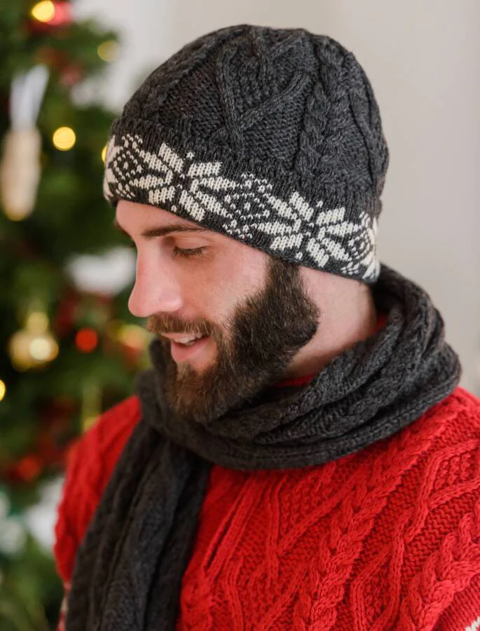 Fairisle Snowflake Aran Hat - Image 3