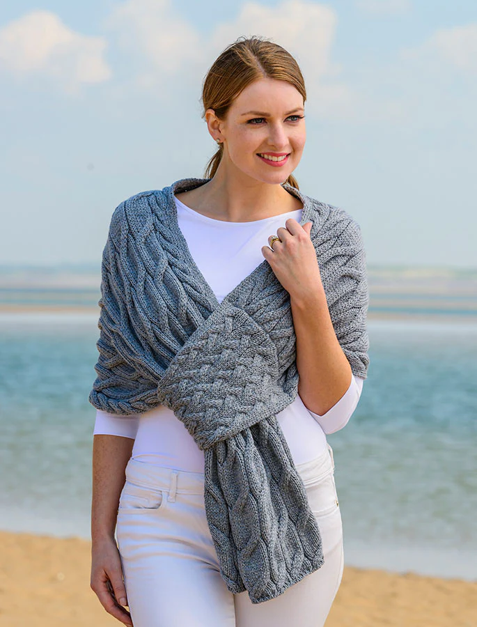 Super Soft Cabled Shawl Wrap - Image 10