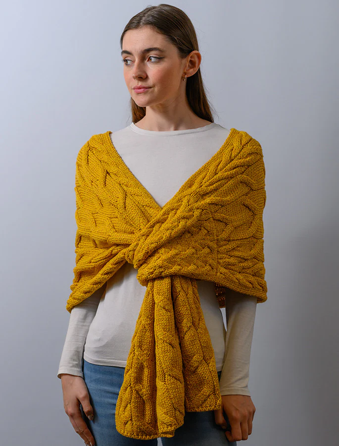 Super Soft Cabled Shawl Wrap - Image 15