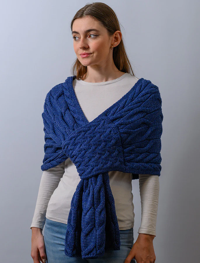 Super Soft Cabled Shawl Wrap - Image 16