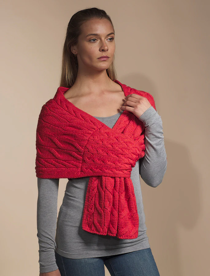 Super Soft Cabled Shawl Wrap - Image 6