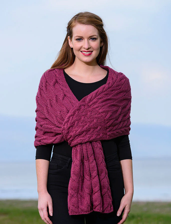 Super Soft Cabled Shawl Wrap - Image 9