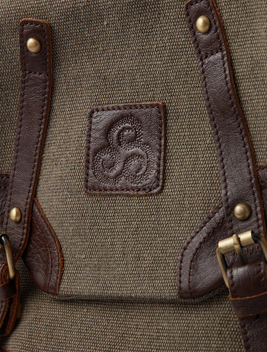Traditional Tweed & Leather Double Buckle Bag - Image 4