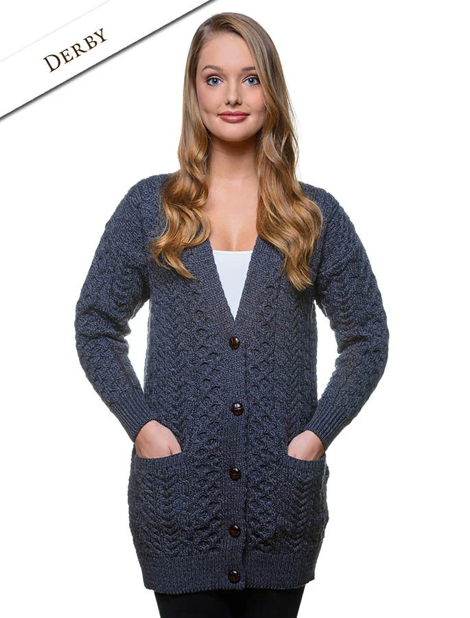 Women's Boyfriend Merino Wool Cardigan - Image 3